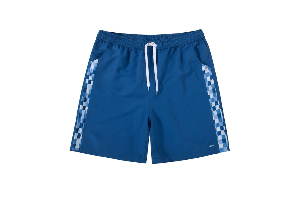 Abstract Boys Swim Set - Blue Checkered -