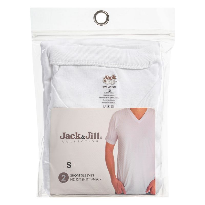 Jack & Jill Mens V-Neck T-Shirt - 2 Pack -