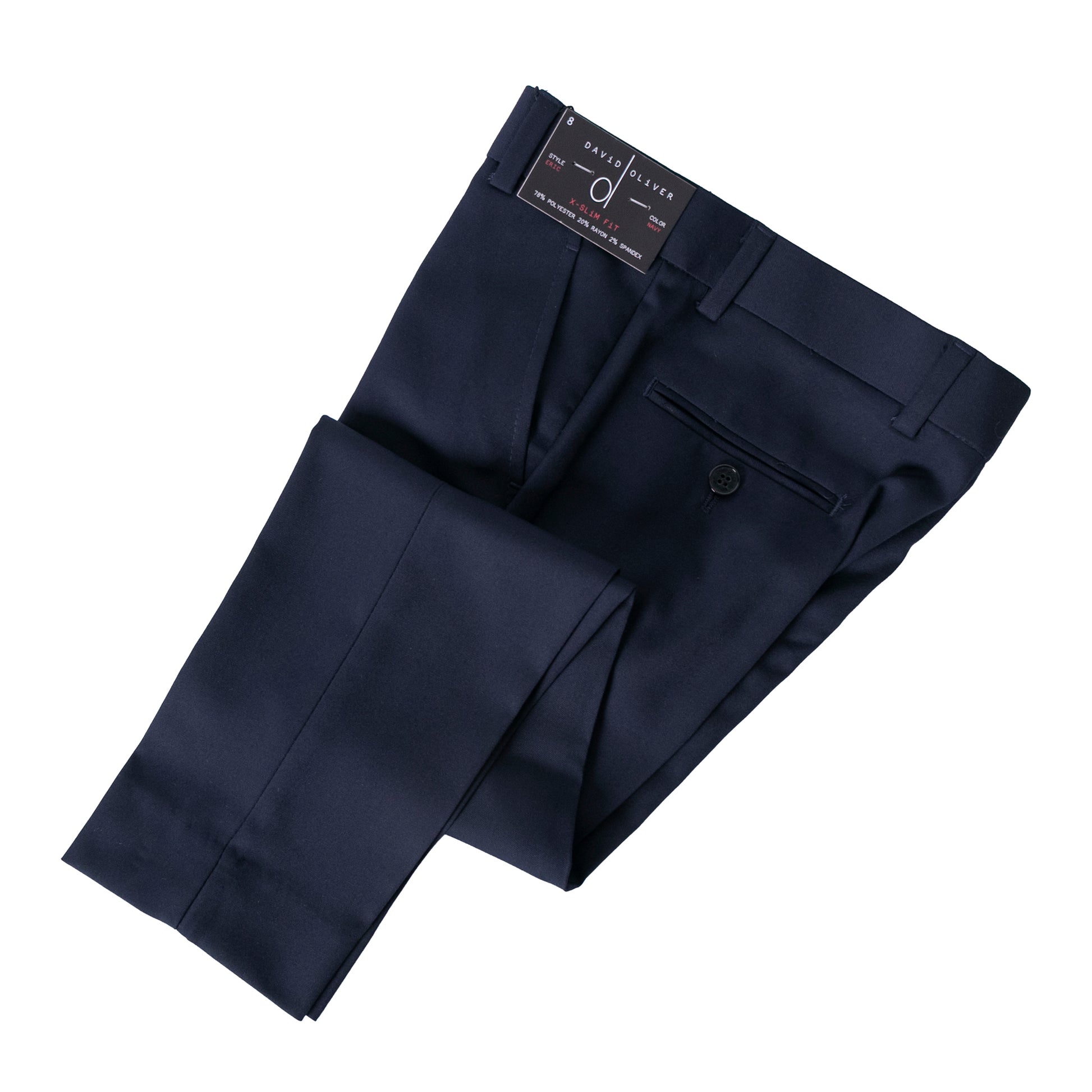 David Oliver Boys Dress Pants - X-Slim Cut - Eric -
