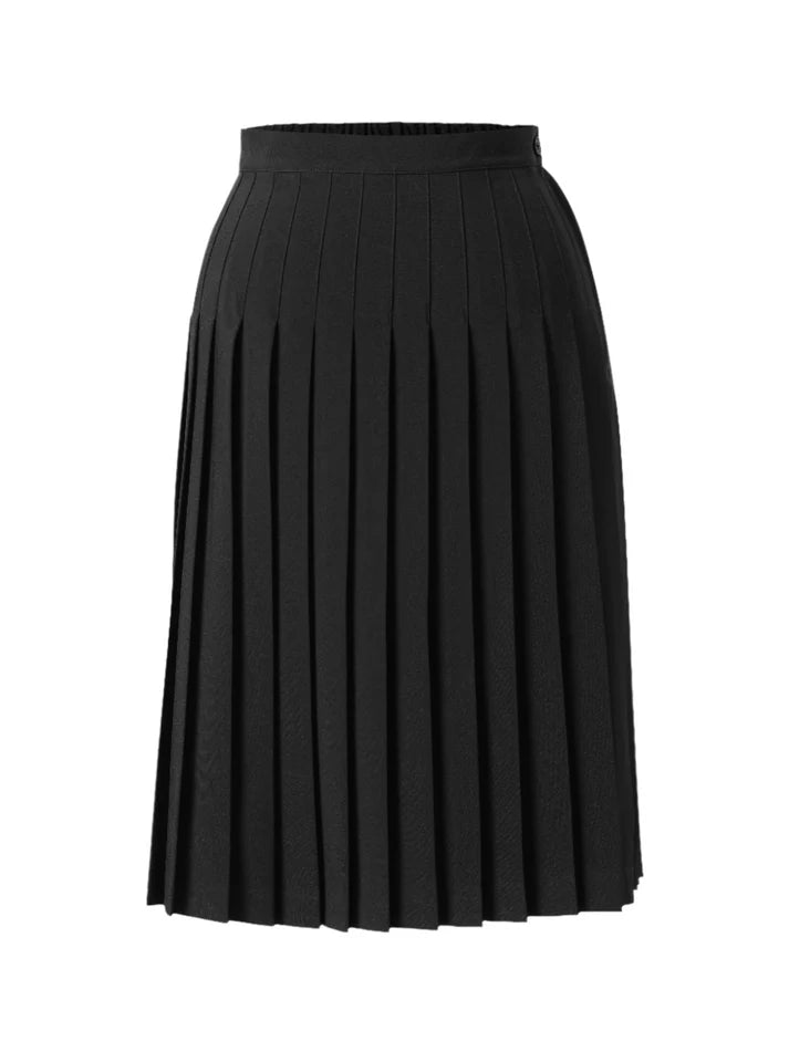 BY Styles Girls Long Knife Pleated Skirt W/ Elastic  -