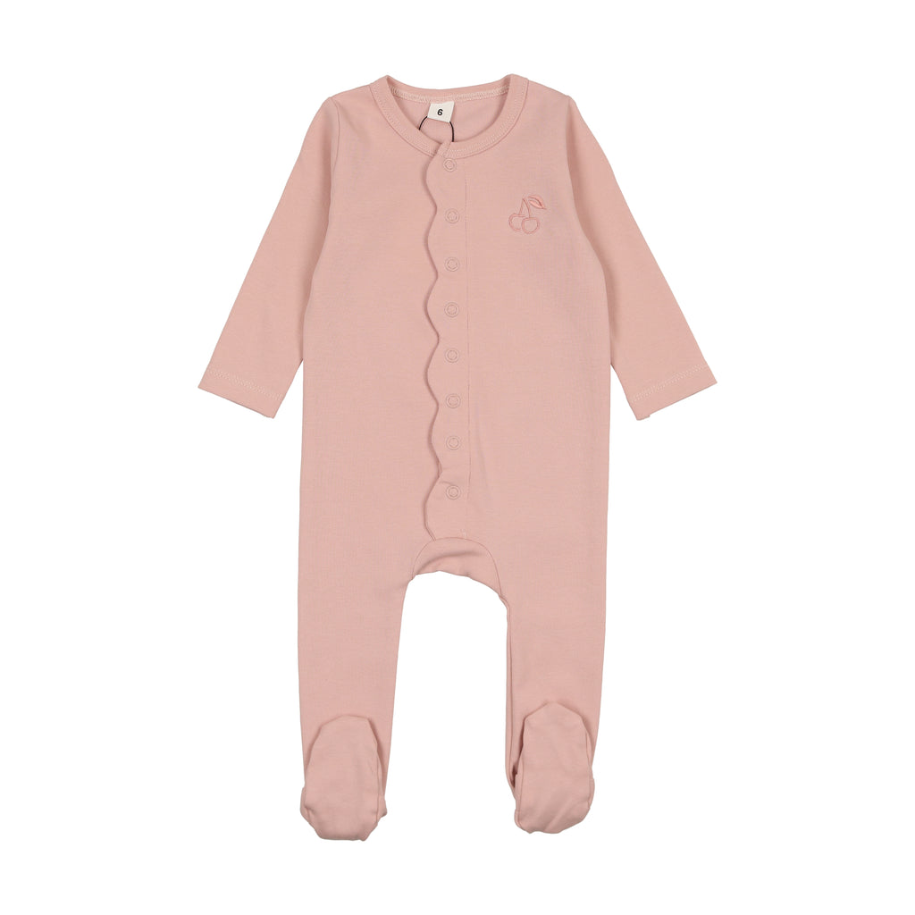 Bonjoy Embroidered Cherry Footie Set - FW25 -