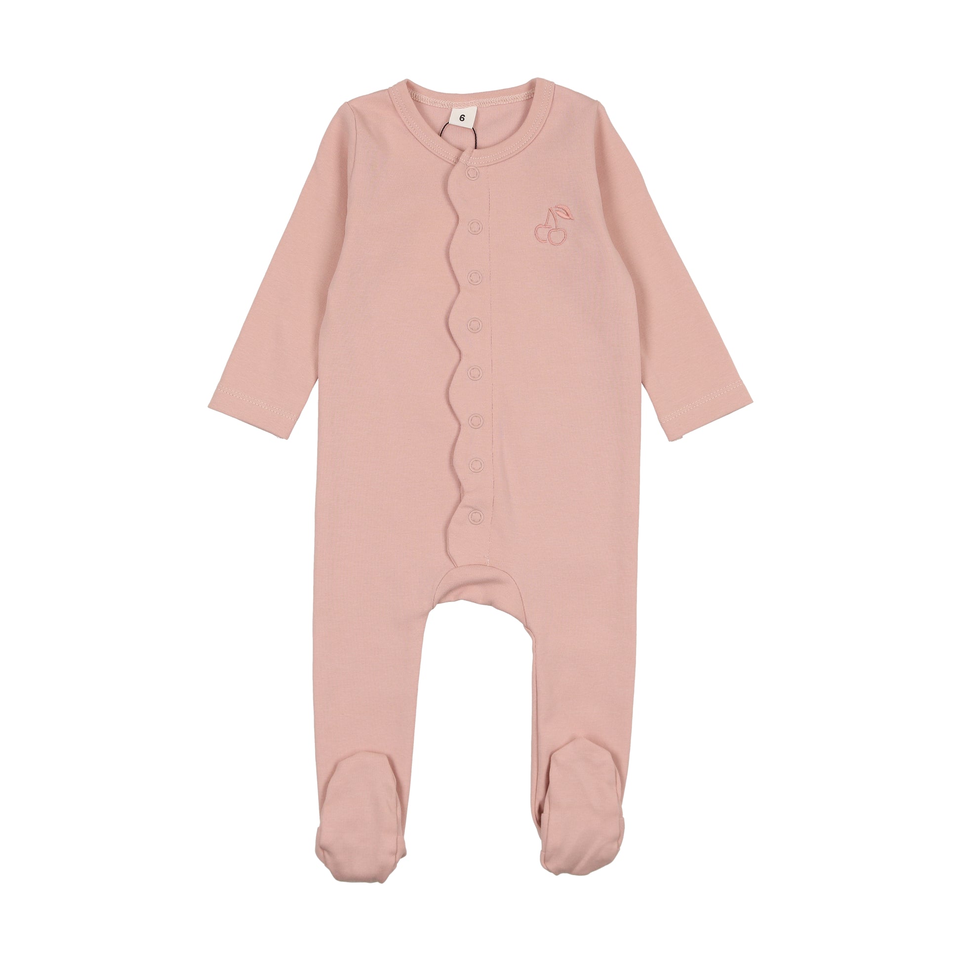 Bonjoy Embroidered Cherry Footie Set - FW25 -