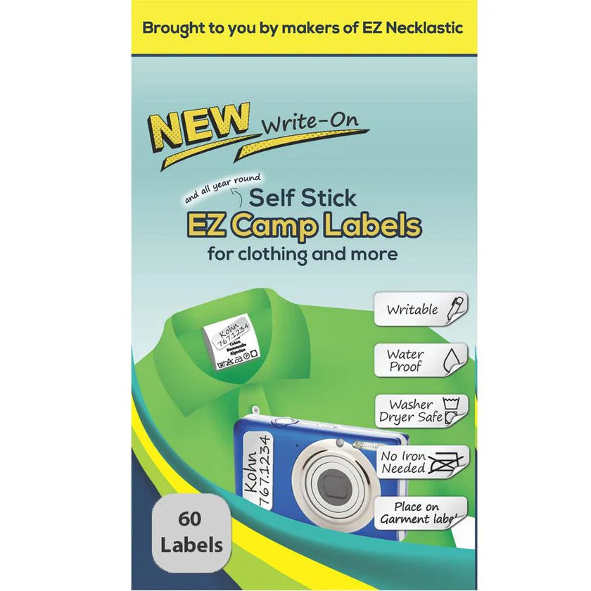 EZ Camp Labels - Self Write/Stick - 60 Labels