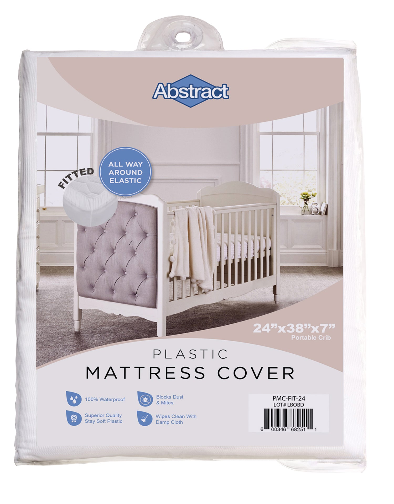 Abstract Fitted Plastic Mattress Cover -