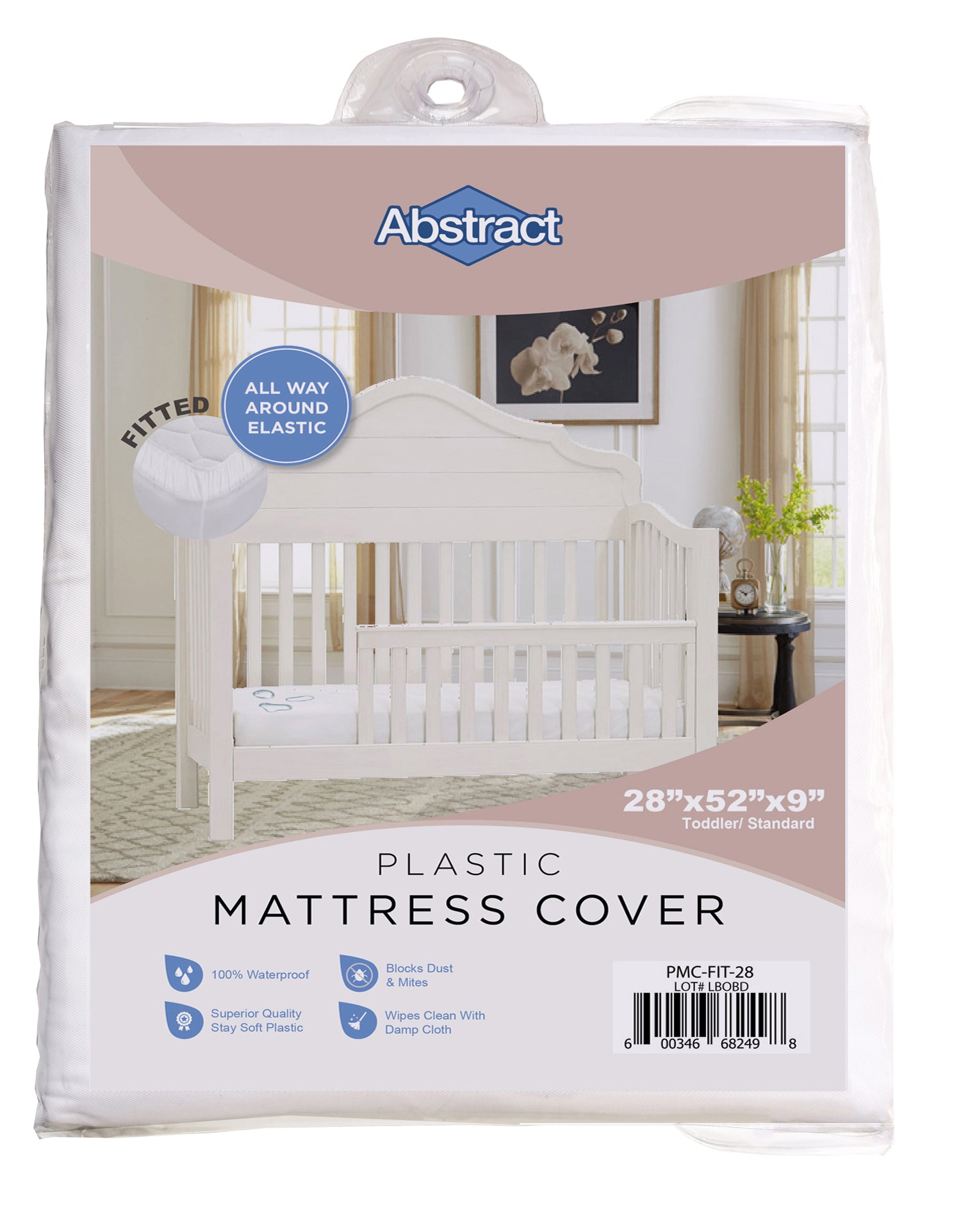 Abstract Fitted Plastic Mattress Cover -