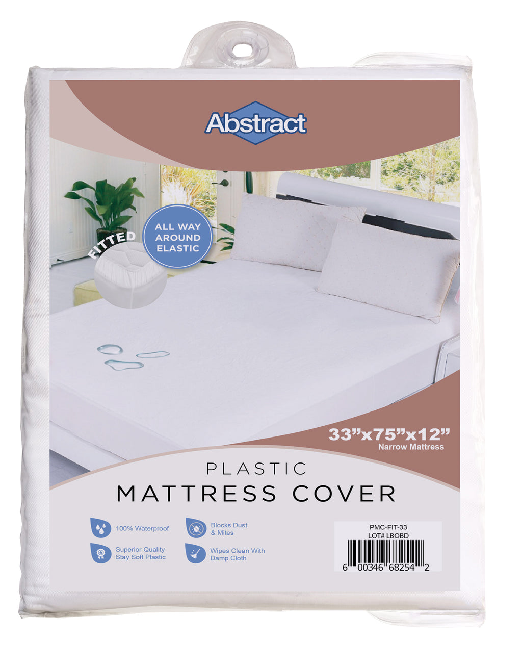 Abstract Fitted Plastic Mattress Cover -