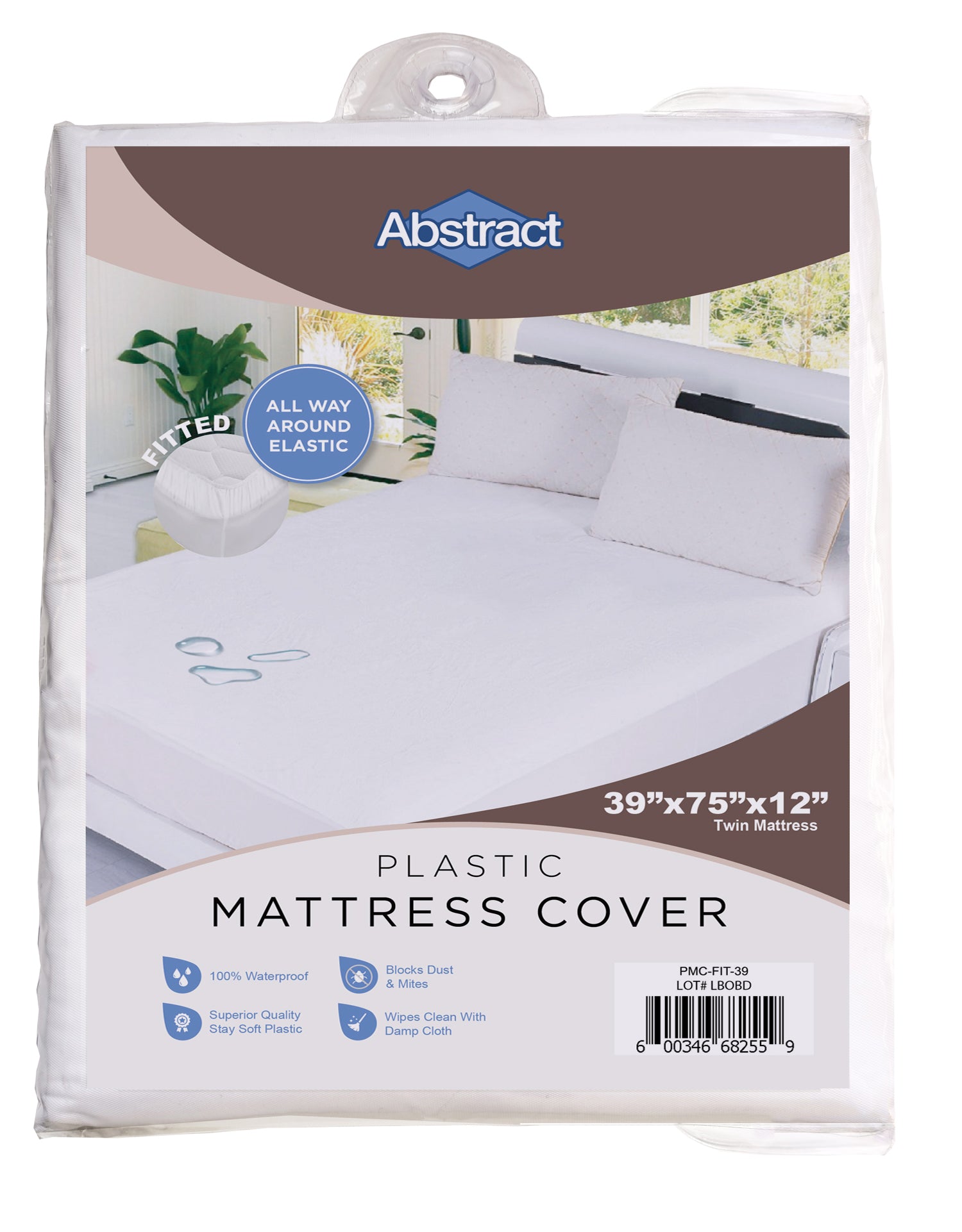 Abstract Fitted Plastic Mattress Cover -
