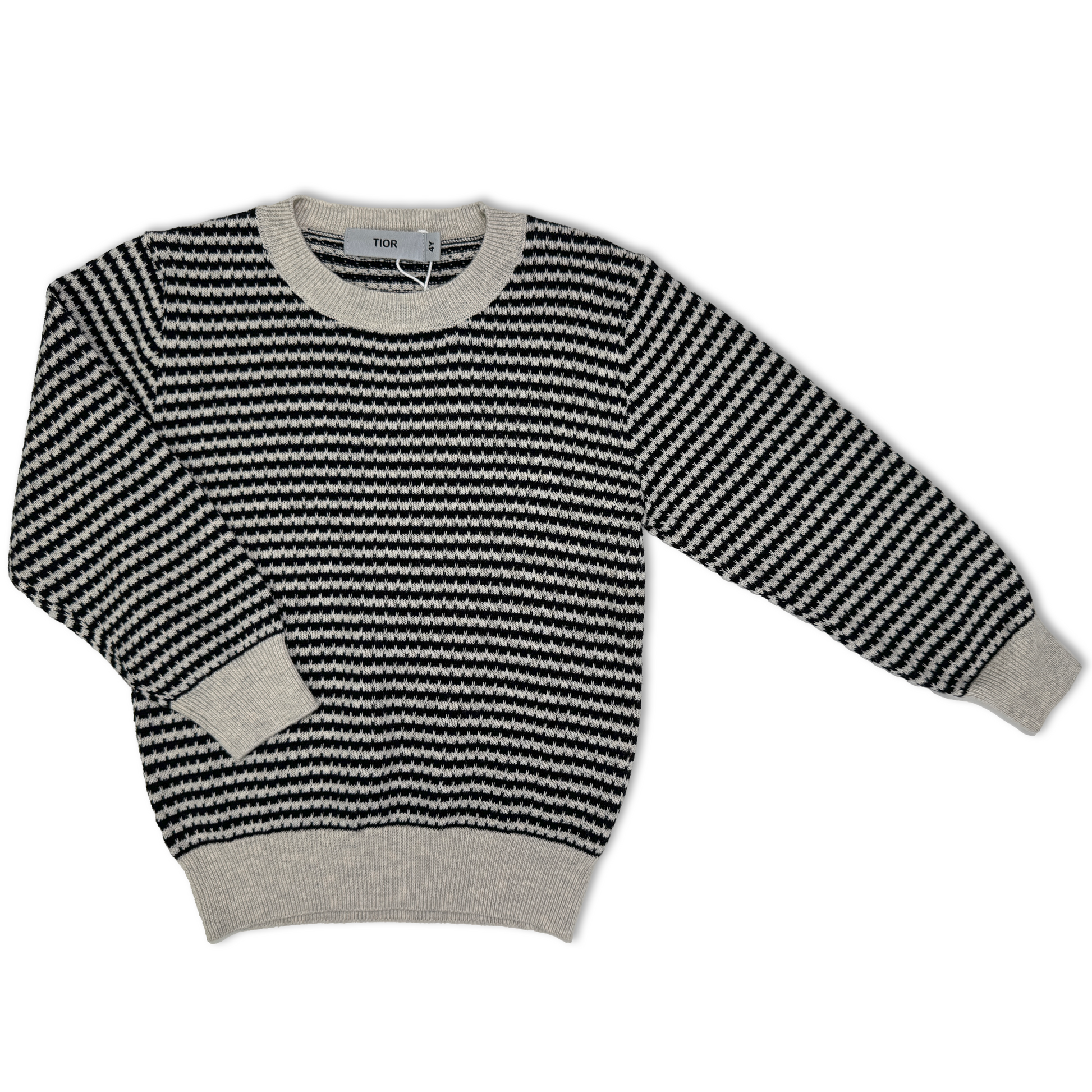 Tior Striped Knit Crew Neck Sweater - FW25 - FT1546 -