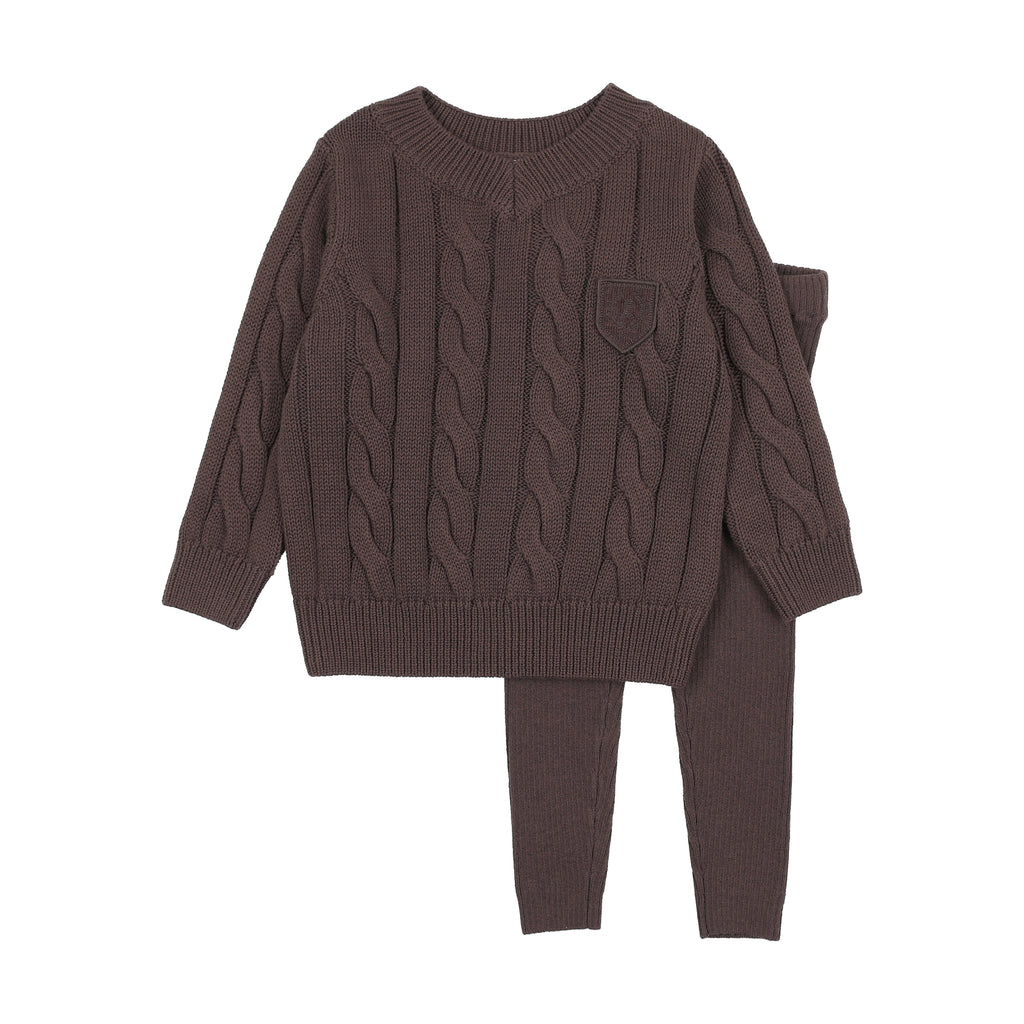Analogie Chunky Cable Knit Toddler Set - FW26 -