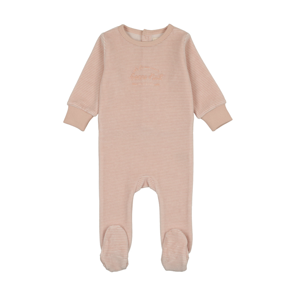 Lil Legs Velour Stripe Footie - FW26 -