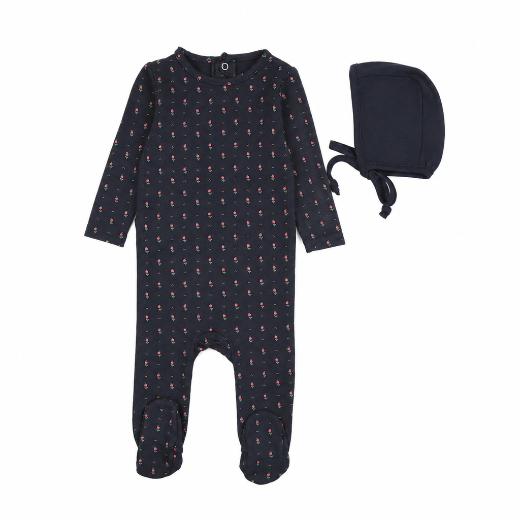 Analogie Sweet Campaign Girls Embroidered Footie Set - FW26 -