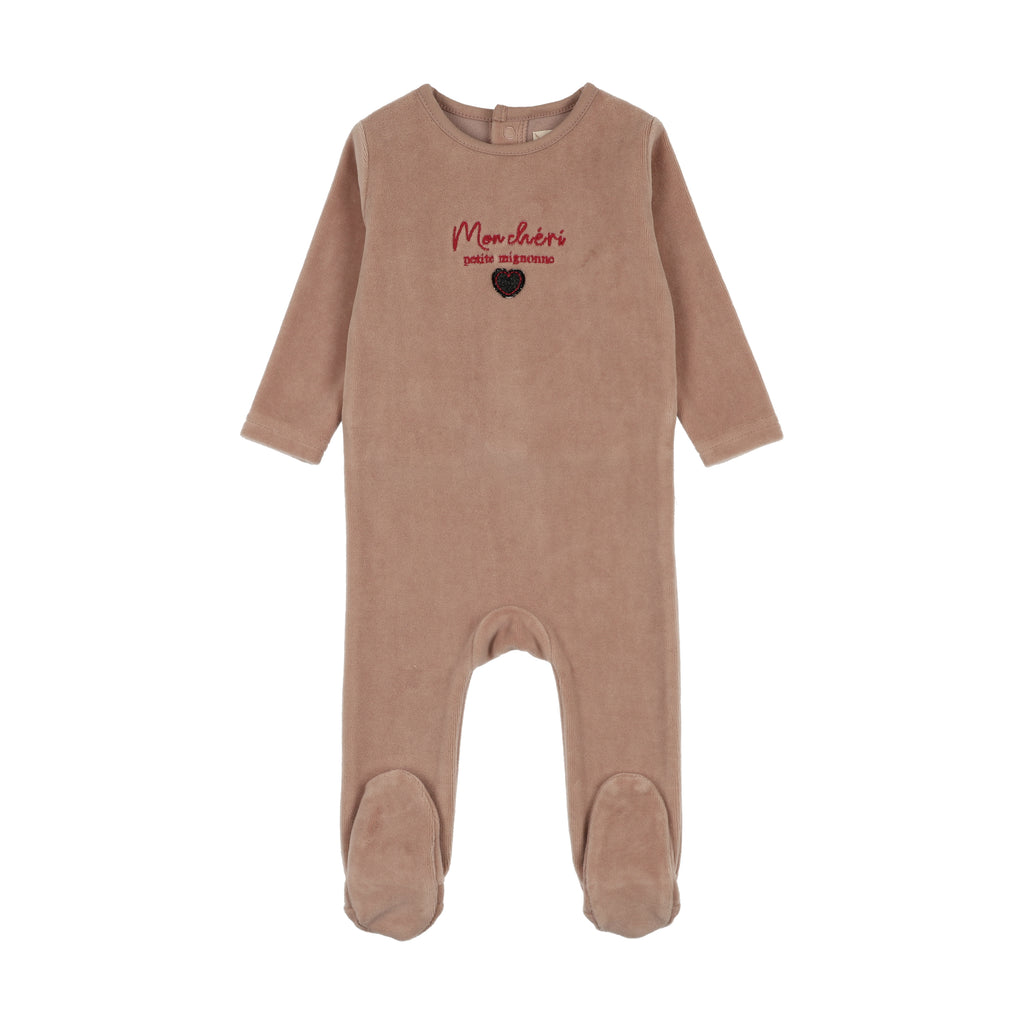 Analogie Velour Baby Footie - FW26 -
