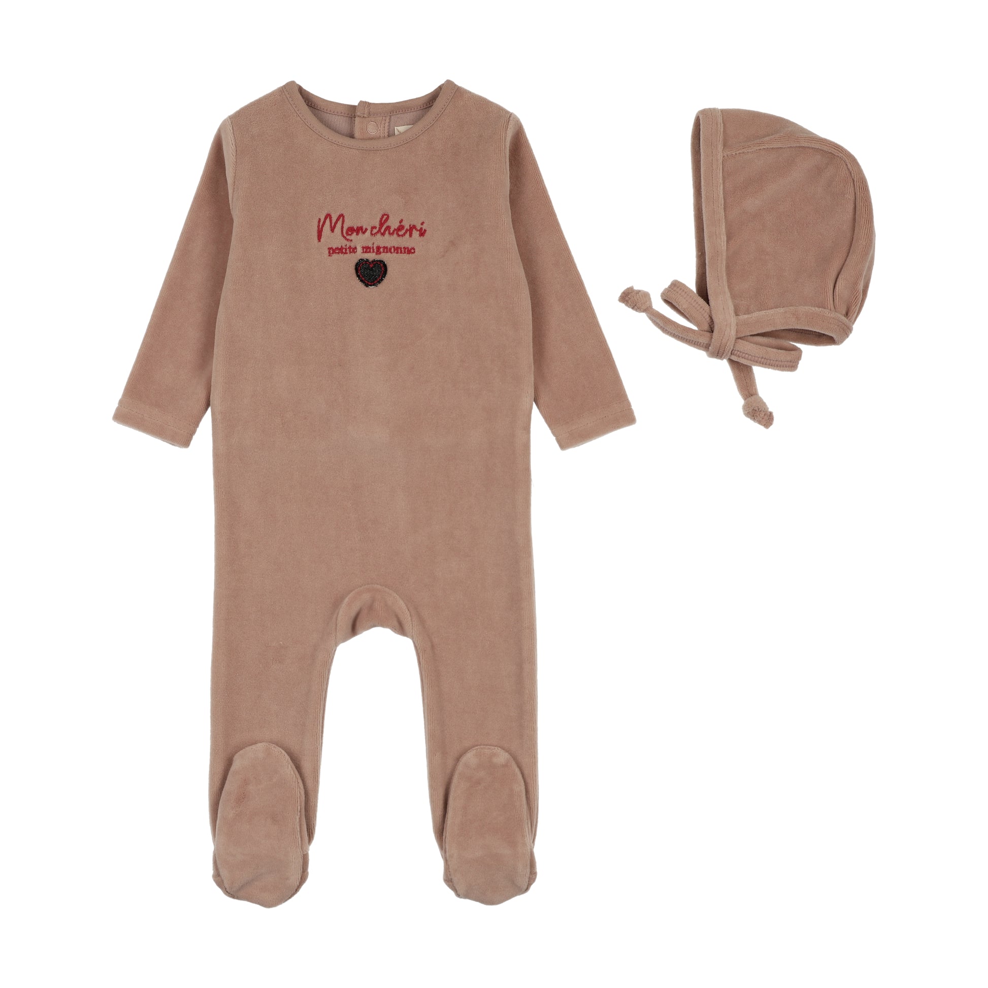 Analogie Velour Baby Footie Set - FW26 -