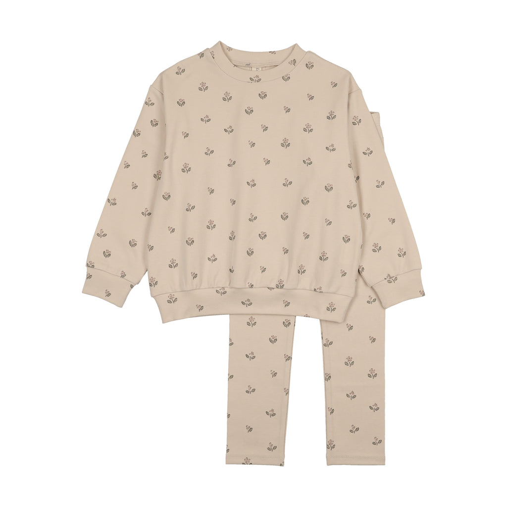 Bonjoy Floral Cardigan Sweatshirt Set - FW25 -