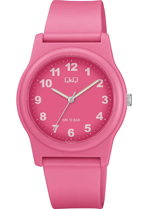Q&Q  Girls Hot Pink Watch With Big Face