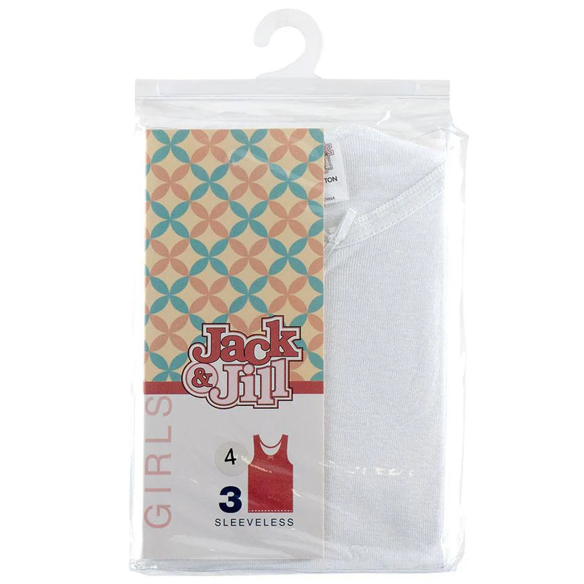 Jack & Jill Girls Sleeveless Undershirts - 3 Pack -