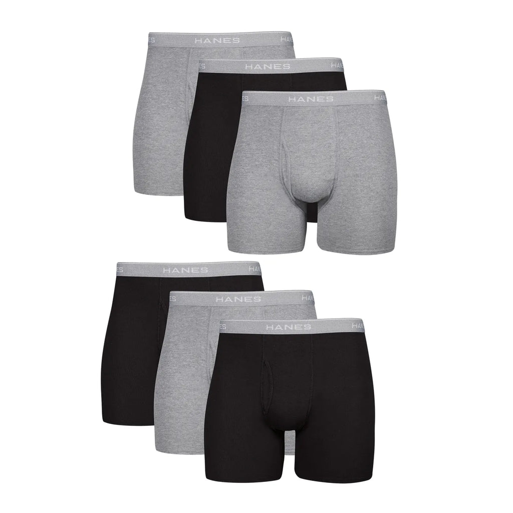 Hanes Mens Boxer Briefs - 6 Pack - 2349K6 -