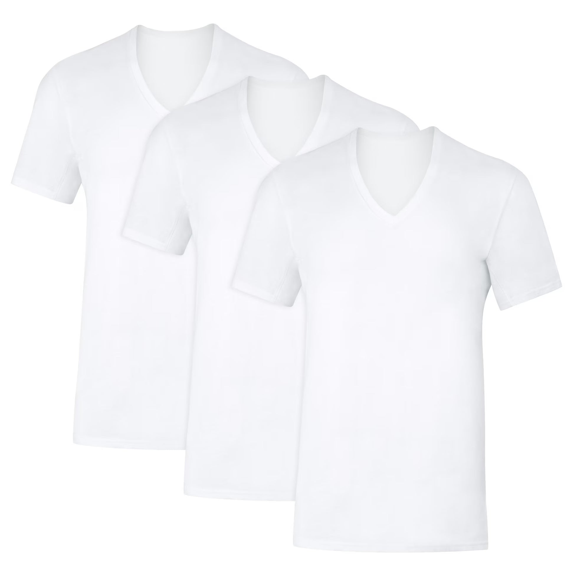 Hanes Mens X-Temp Short Sleeve Undershirts - V-Neck - 3 Pack -