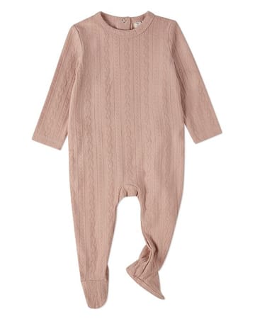 MiniMoi Faux Cable Knit Footie - SS26 -