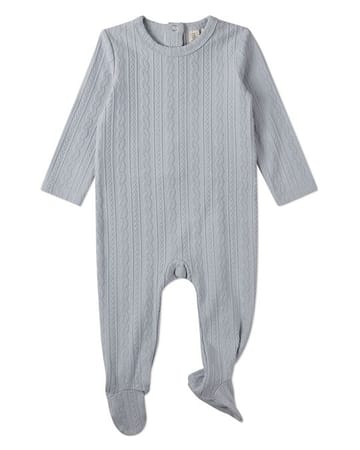 MiniMoi Faux Cable Knit Footie - SS26 -