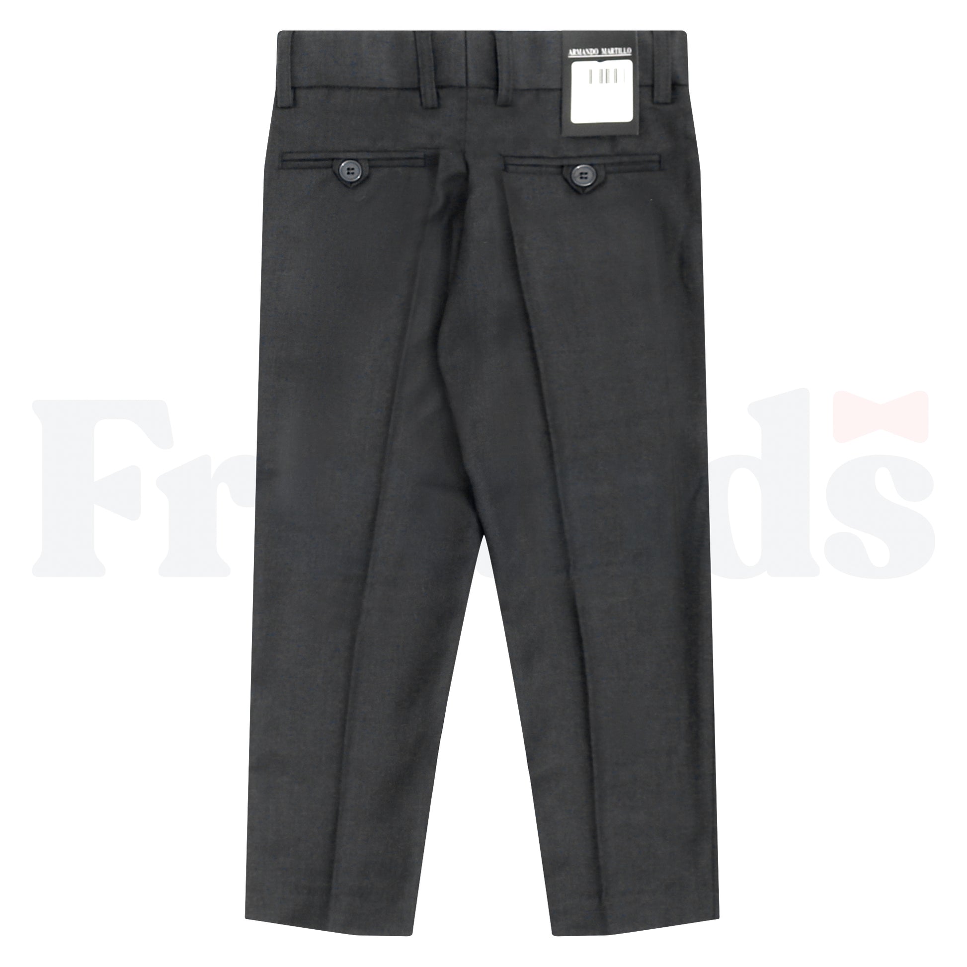 Armando Martillo Boys Dress Pants - Slim Fit - Adjustable Waist - Grey Collection - 603P -