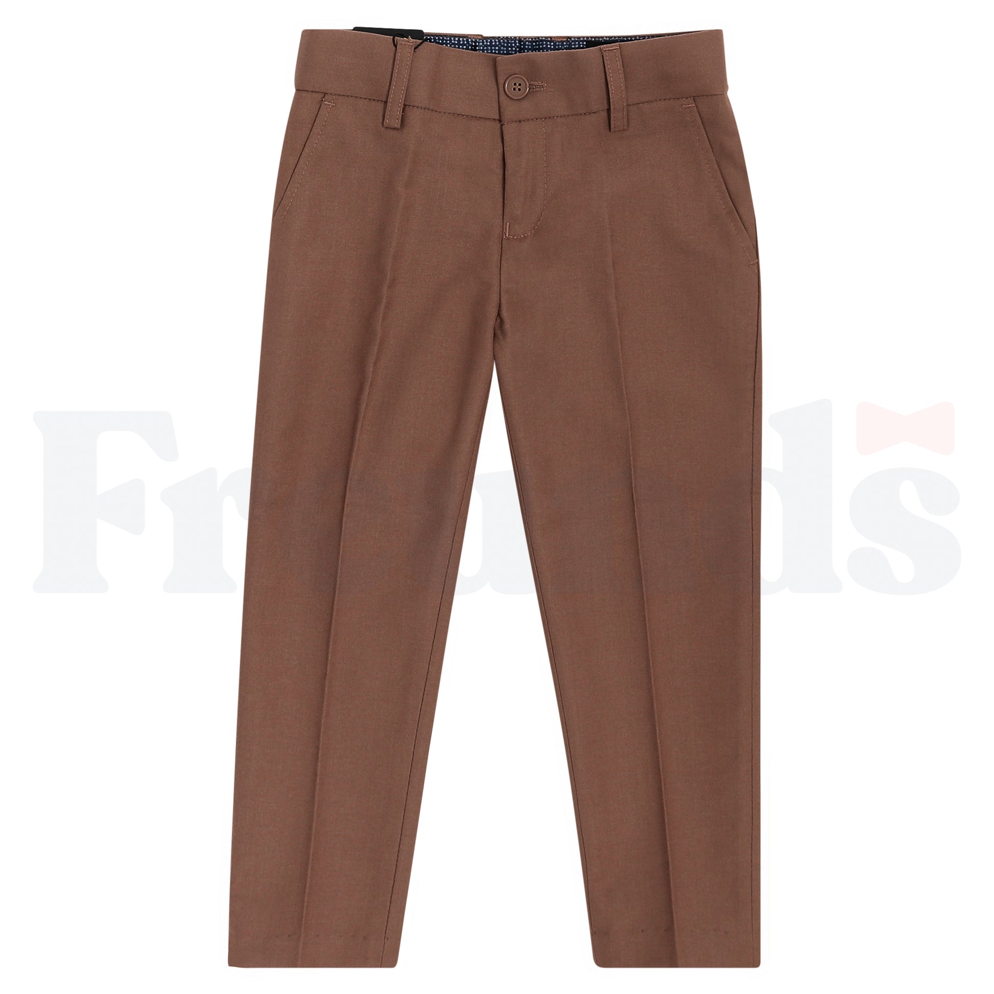 Armando Martillo Boys Dress Pants - Slim Fit - Adjustable Waist - Brown Collection - 603P -
