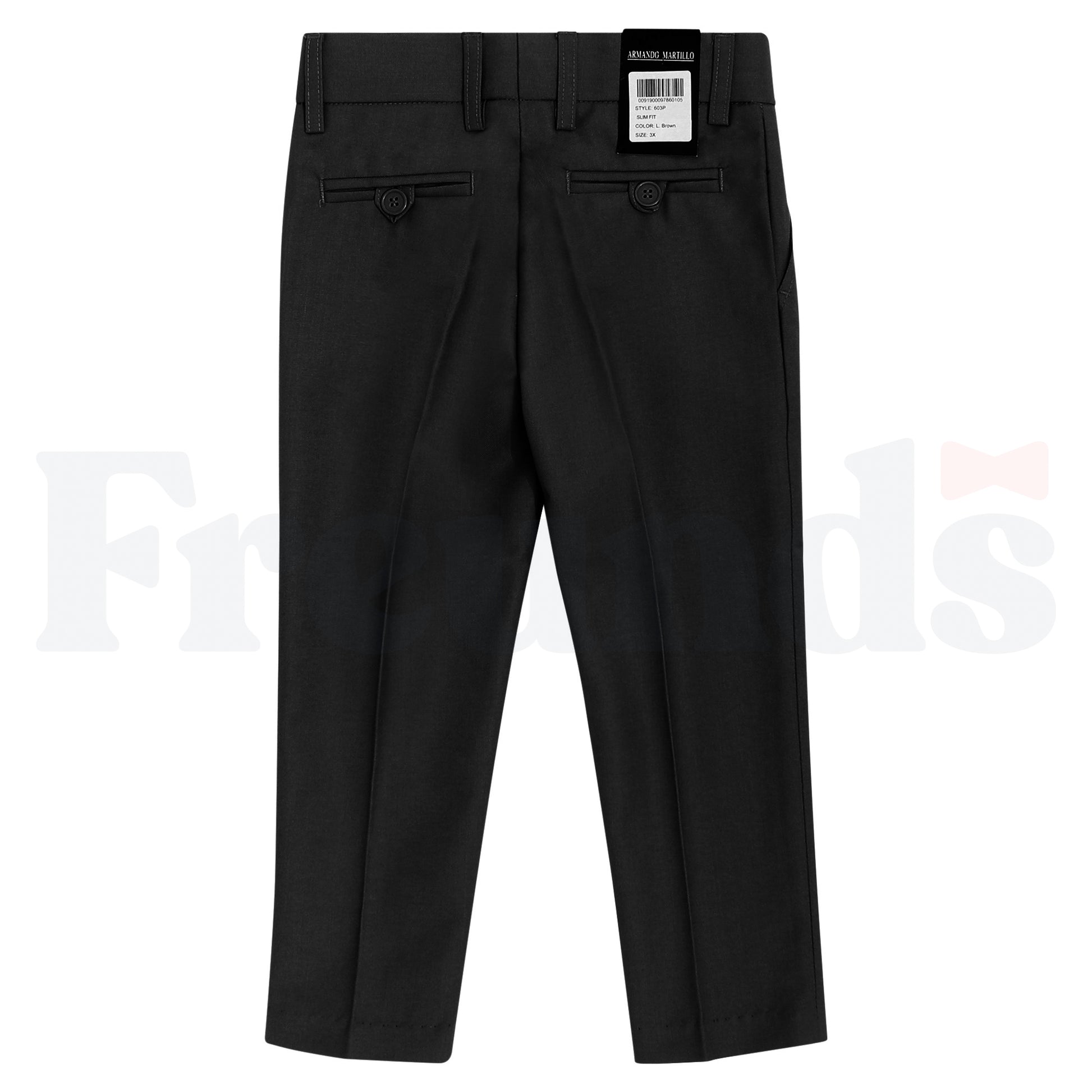 Armando Martillo Boys Dress Pants - Toddler Sizes - Slim Fit - Adjustable Waist - 603P