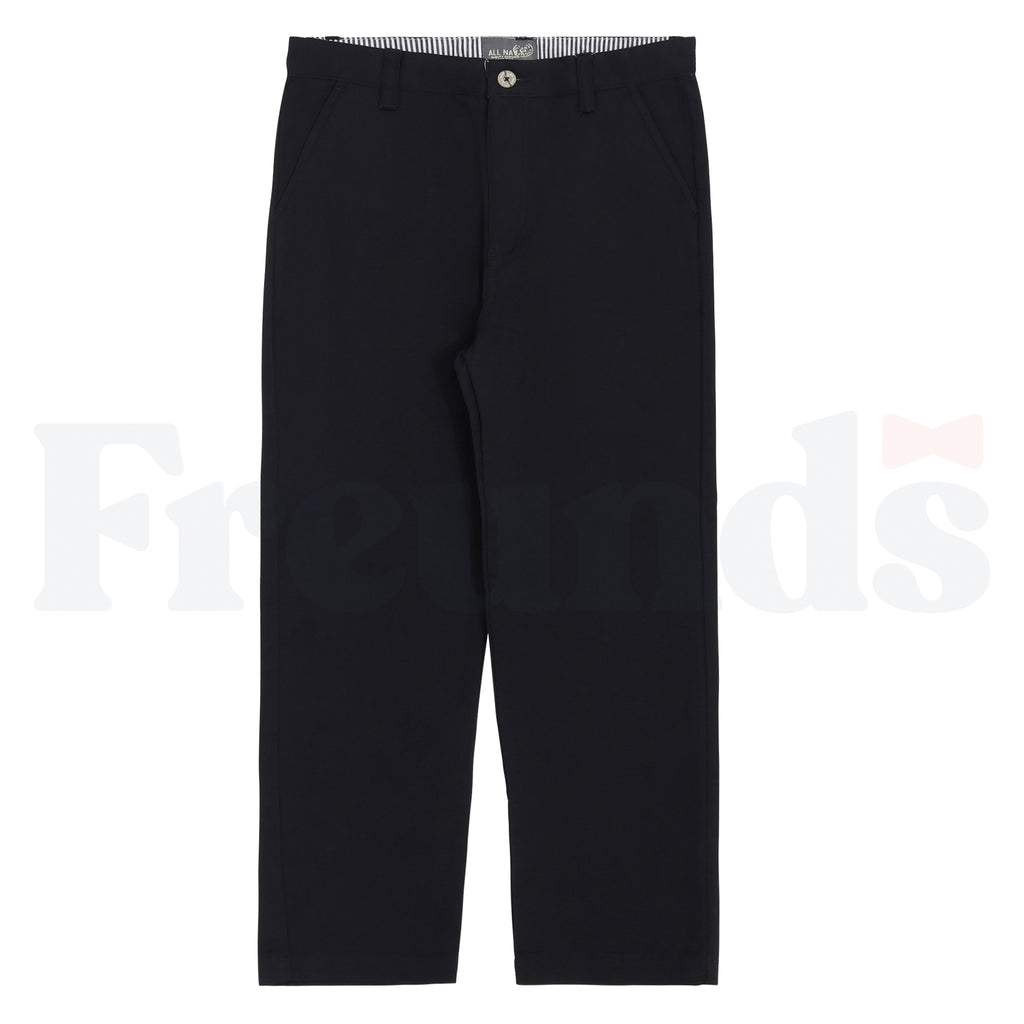All Navy Boys Poly/Cotton Pants  - Husky Fit -