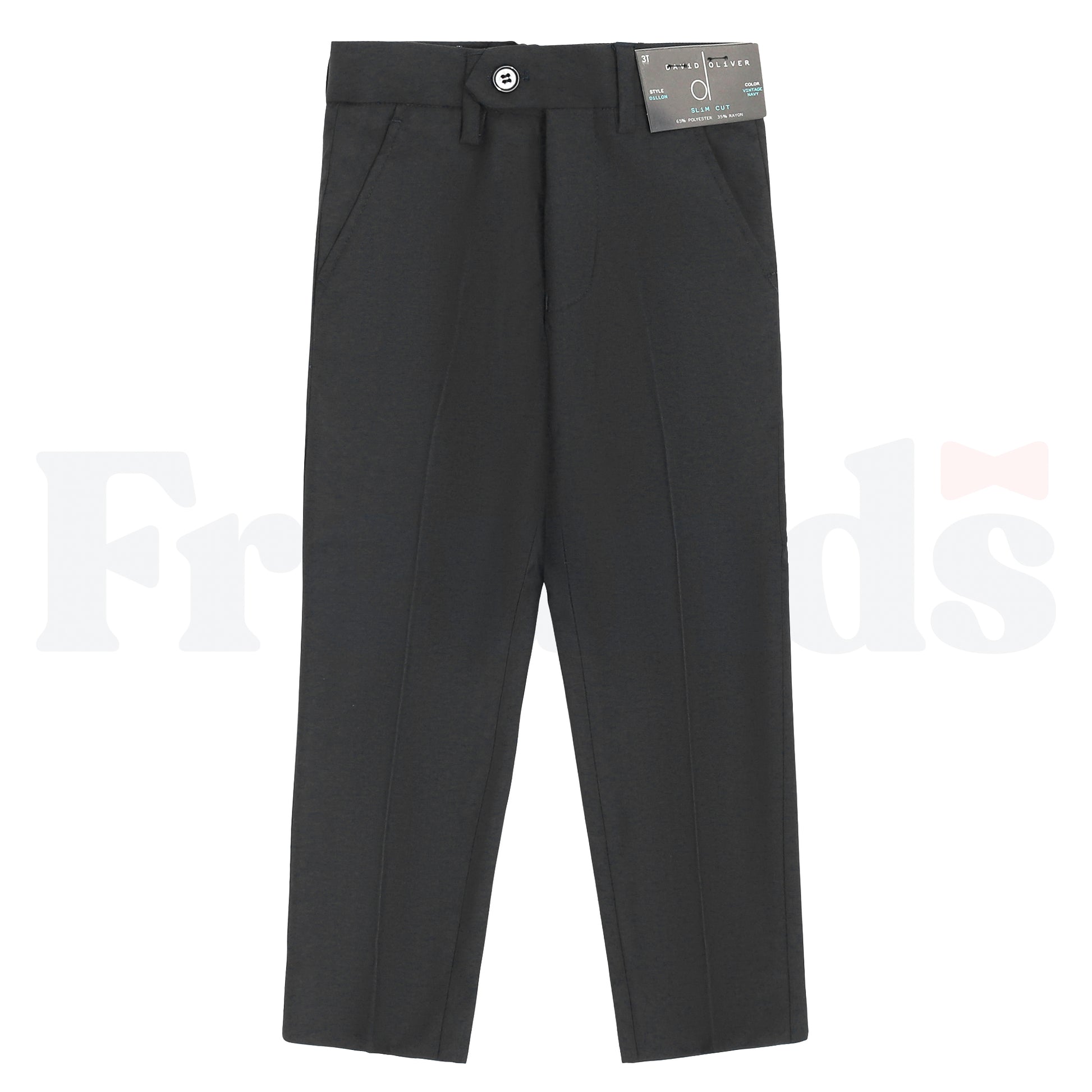 David Oliver Boys Dress Pants - Slim Cut - Grey Collection - Dillon -