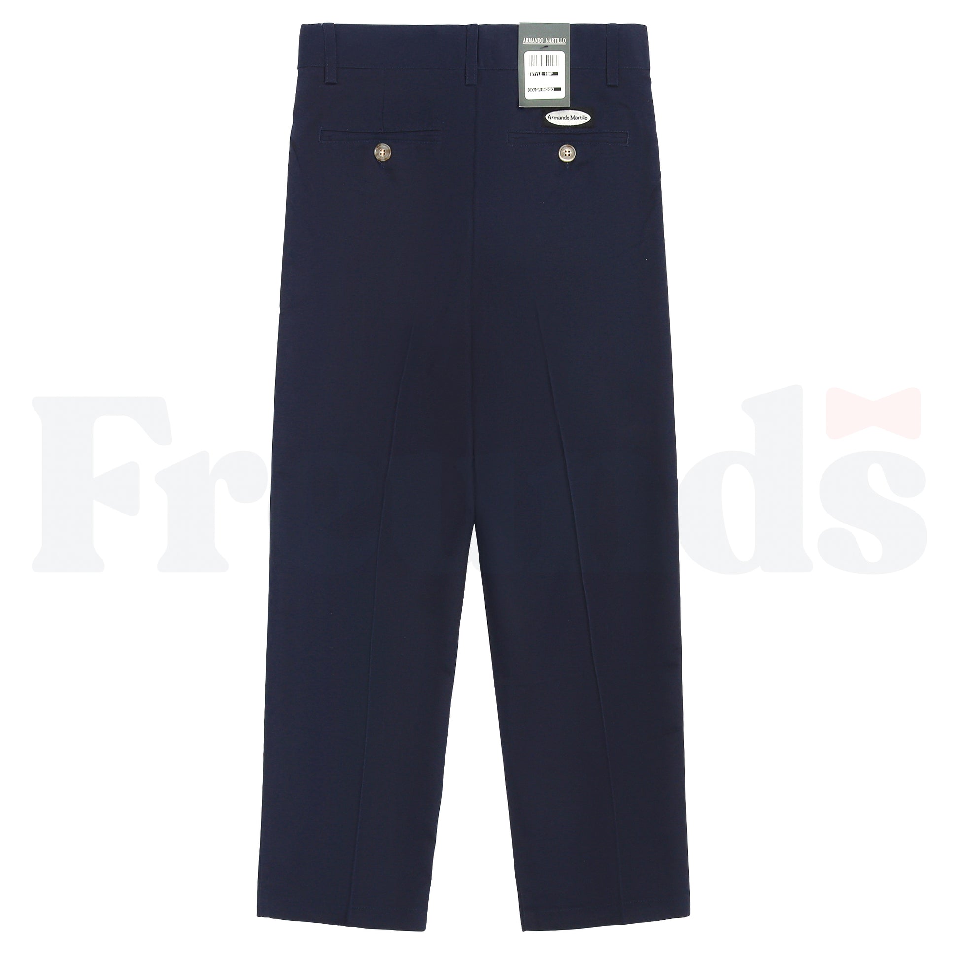 Armando Martillo Boys Poly/Cotton Pants - Regular Fit - Adjustable Waist - Flat Front - 158P -