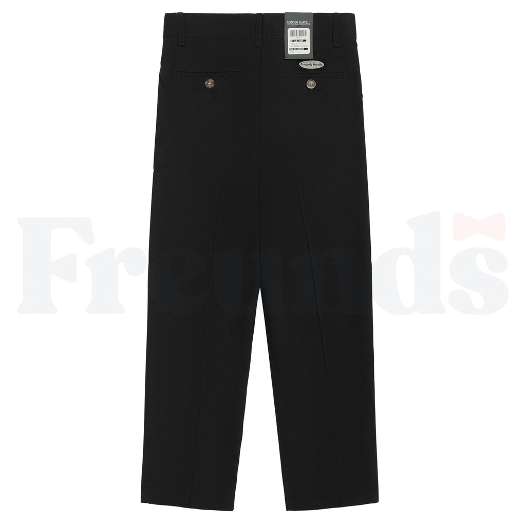 Armando Martillo Boys Poly/Cotton Pants - Regular Fit - Adjustable Waist - Flat Front - 158P -
