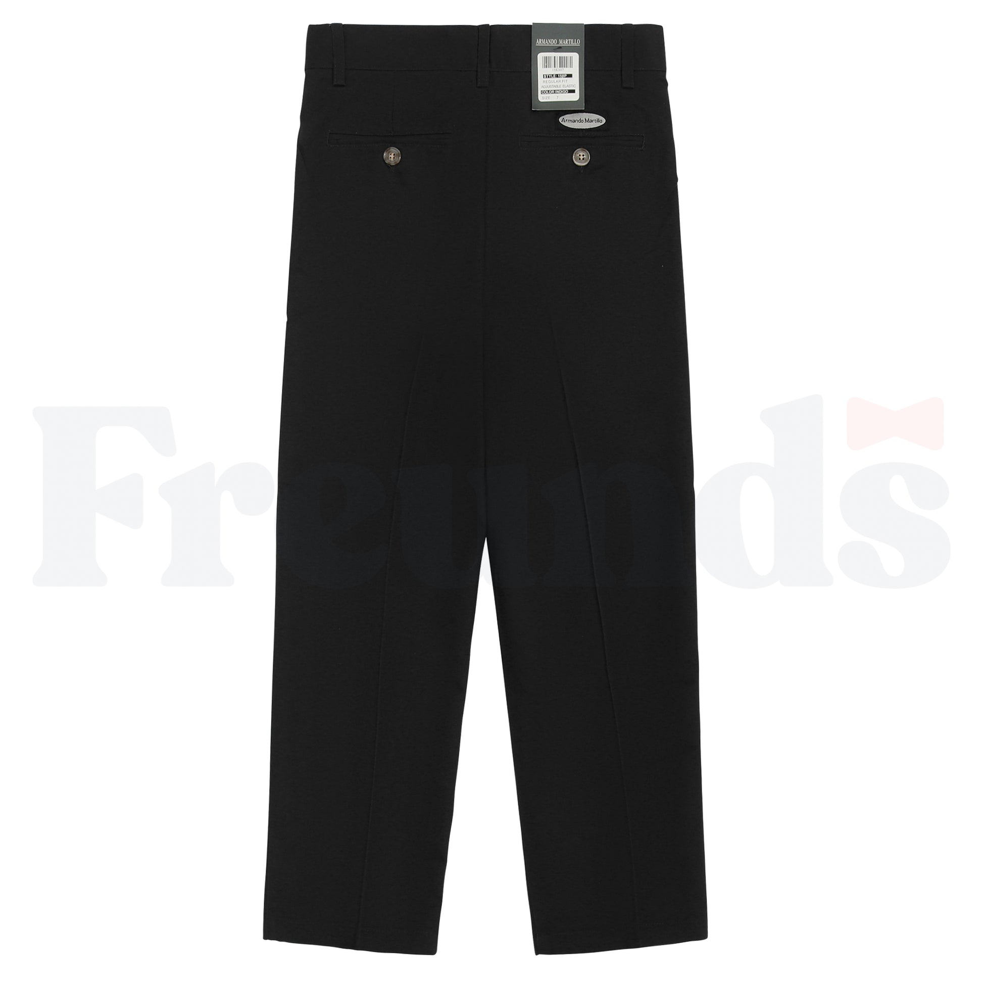 Armando Martillo Boys Poly/Cotton Pants - Regular Fit - Adjustable Waist - Flat Front - 158P -