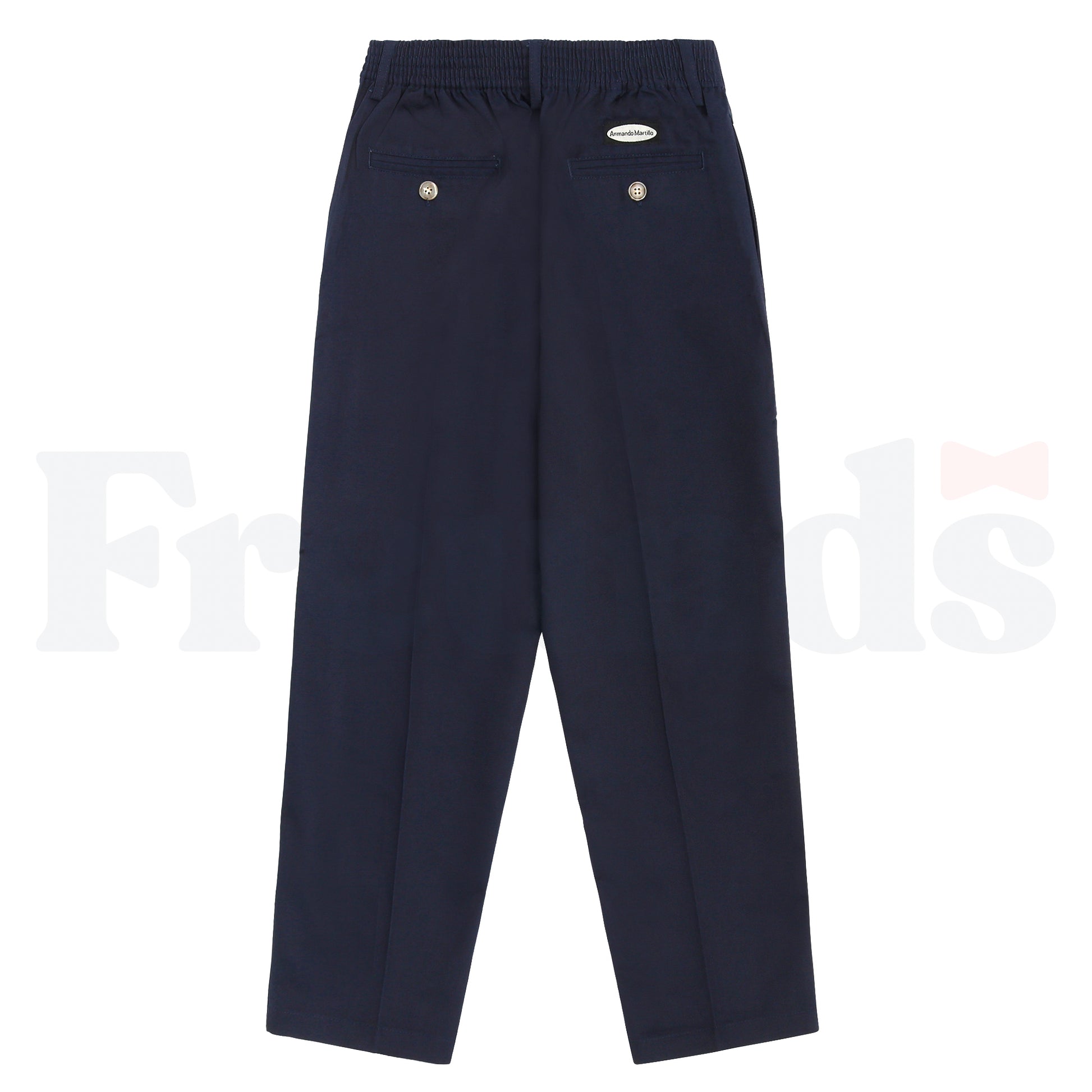 Armando Martillo Boys Poly/Cotton Pants - Husky Fit - Flat Front - Back Elastic - 158H -