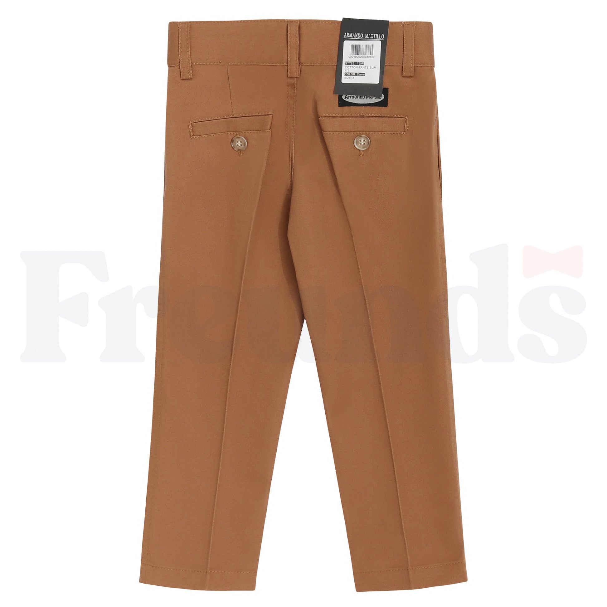 Armando Martillo Boys Poly/Cotton Pants - Slim Fit - Brown Collection - 159P -