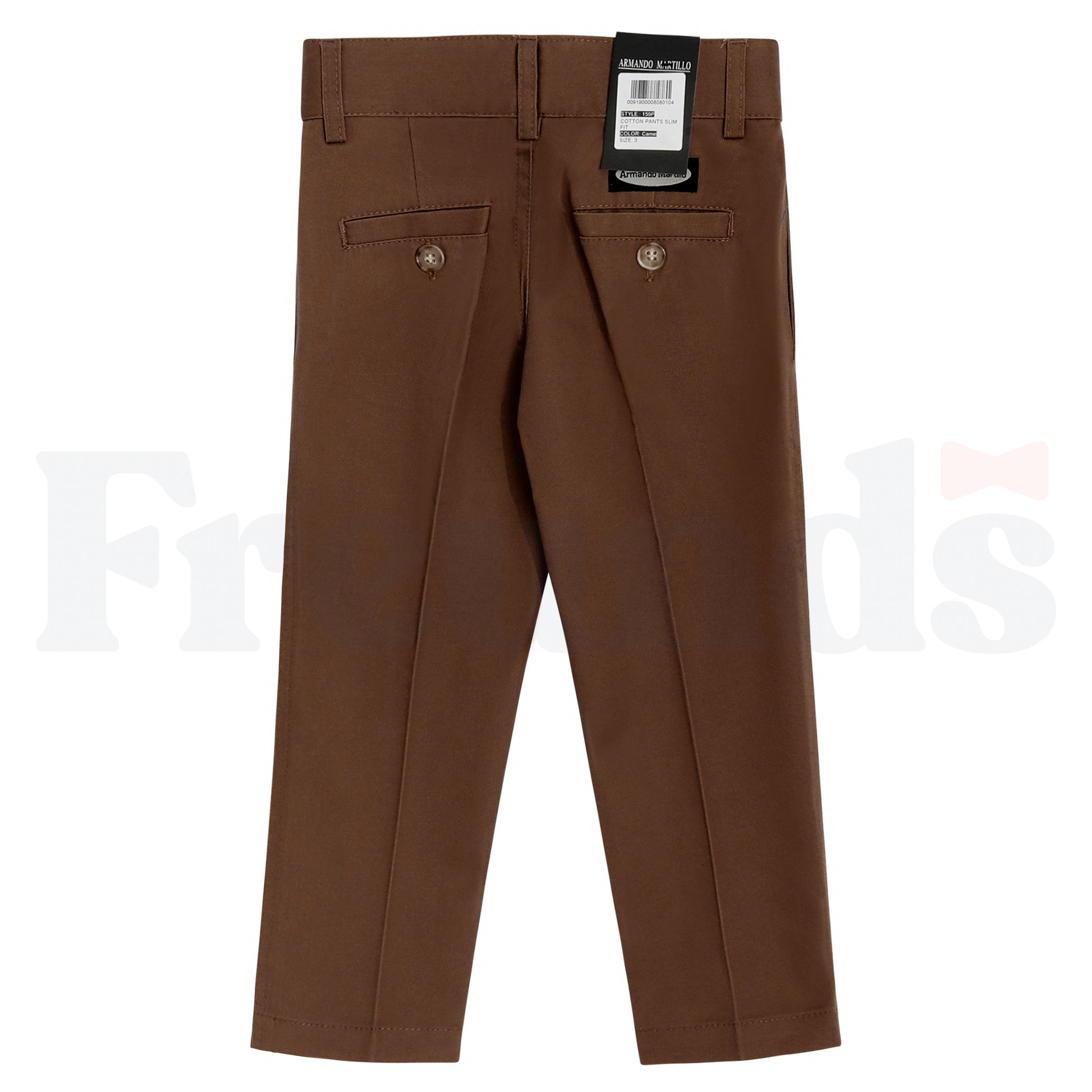 Armando Martillo Boys Poly/Cotton Pants - Slim Fit - Brown Collection - 159P -