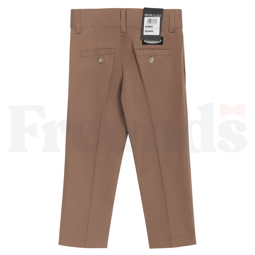 Armando Martillo Boys Poly/Cotton Pants - Slim Fit - Brown Collection - 159P -