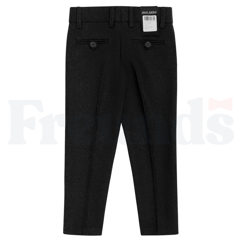 Armando Martillo Wool Look Dress Pants - Toddler Sizes - Adjustable Elastic - Slim Fit - 609S -