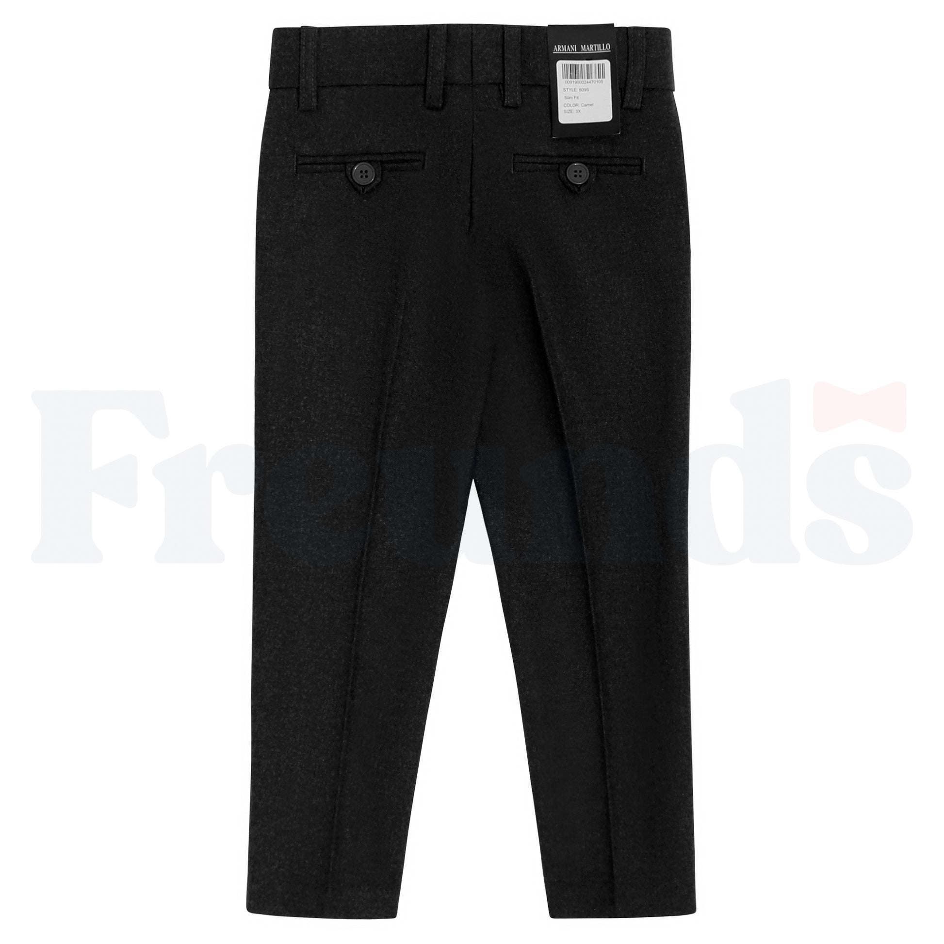 Armando Martillo Wool Look Dress Pants - Toddler Sizes - Adjustable Elastic - Slim Fit - 609S -