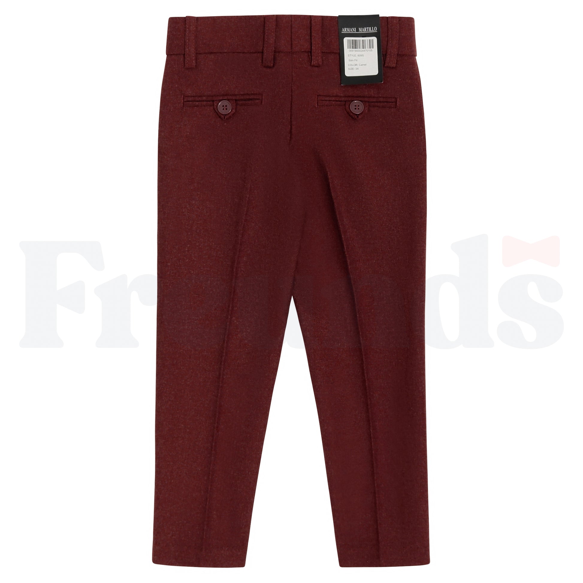 Armando Martillo Wool Look Dress Pants - Toddler Sizes - Adjustable Elastic - Slim Fit - 609S -