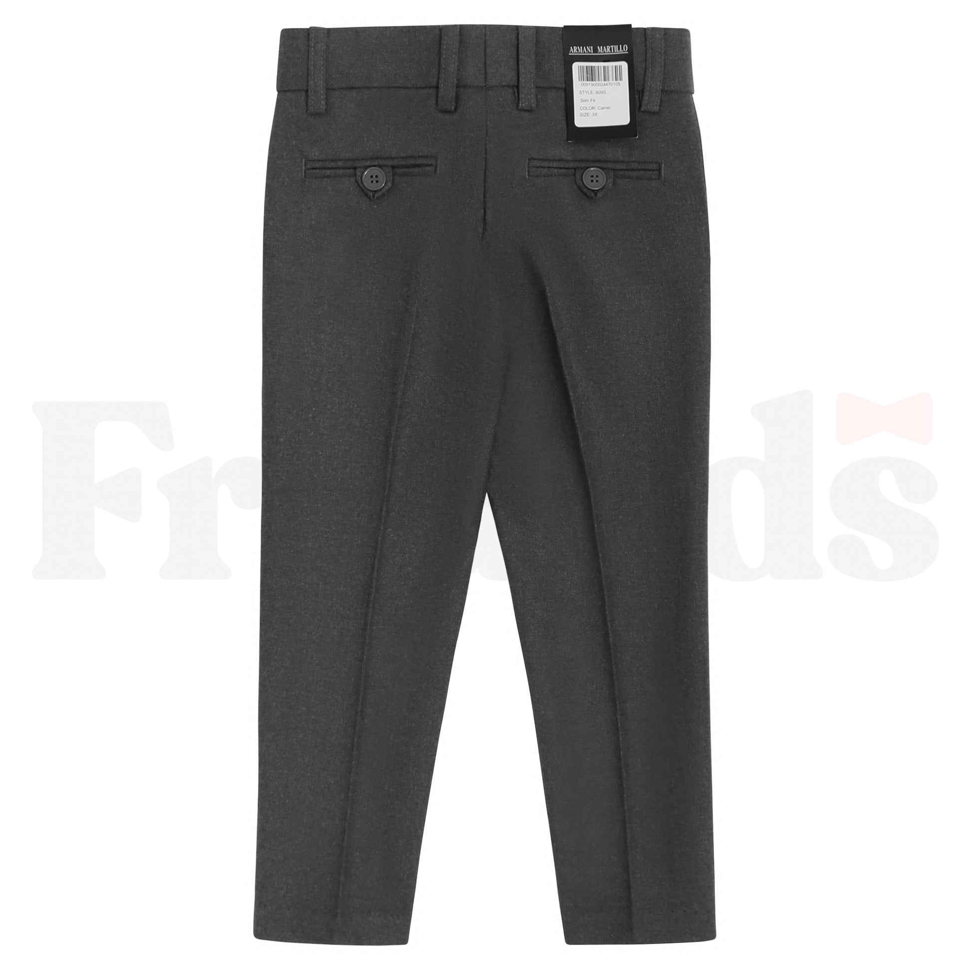 Armando Martillo Wool Look Dress Pants - Toddler Sizes - Adjustable Elastic - Slim Fit - 609S -