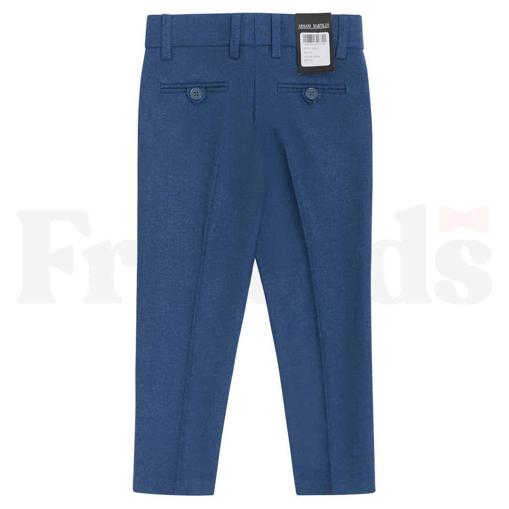 Armando Martillo Wool Look Dress Pants - Fashion Colors - Adjustable Elastic - Slim Fit - 609S -