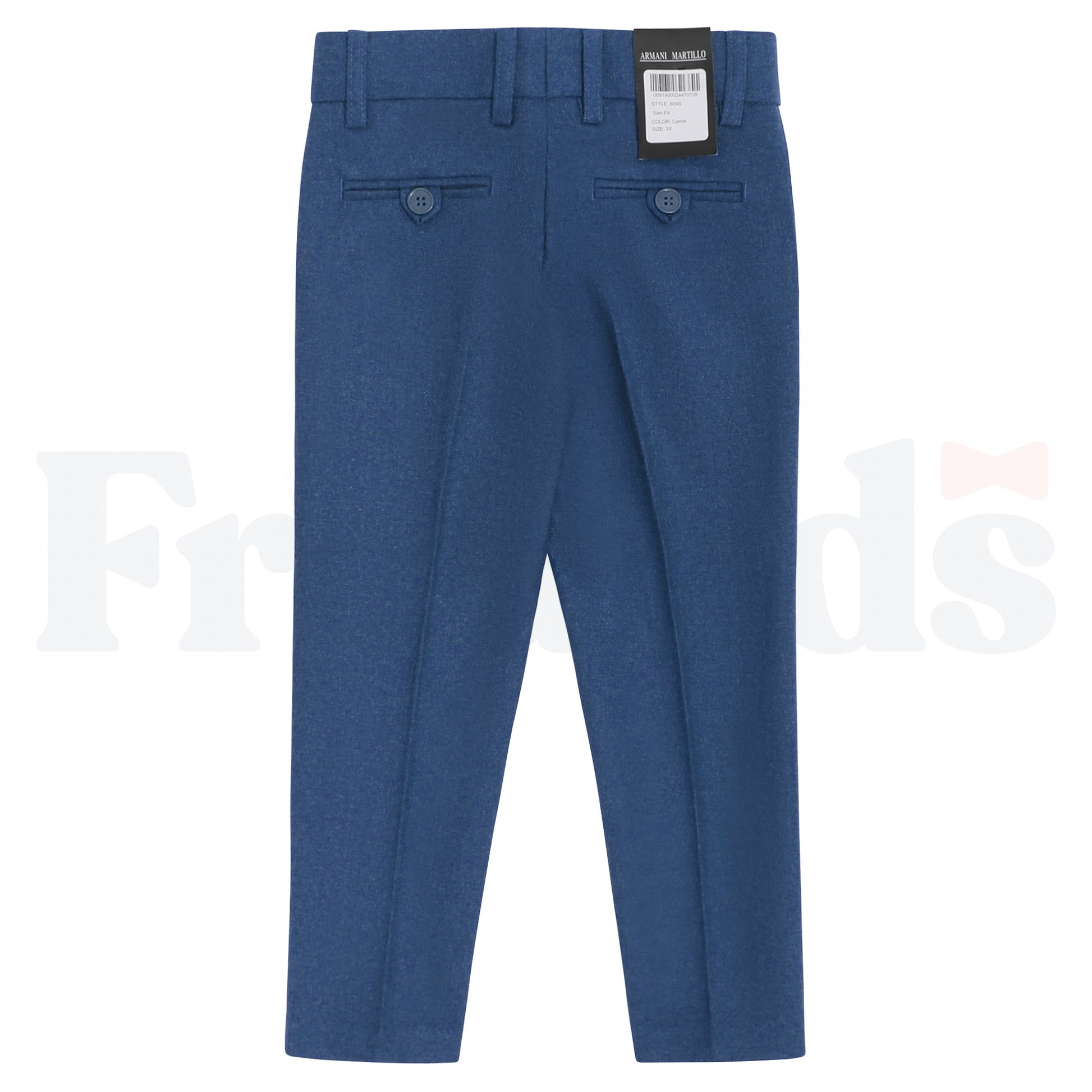 Armando Martillo Wool Look Dress Pants - Fashion Colors - Adjustable Elastic - Slim Fit - 609S -