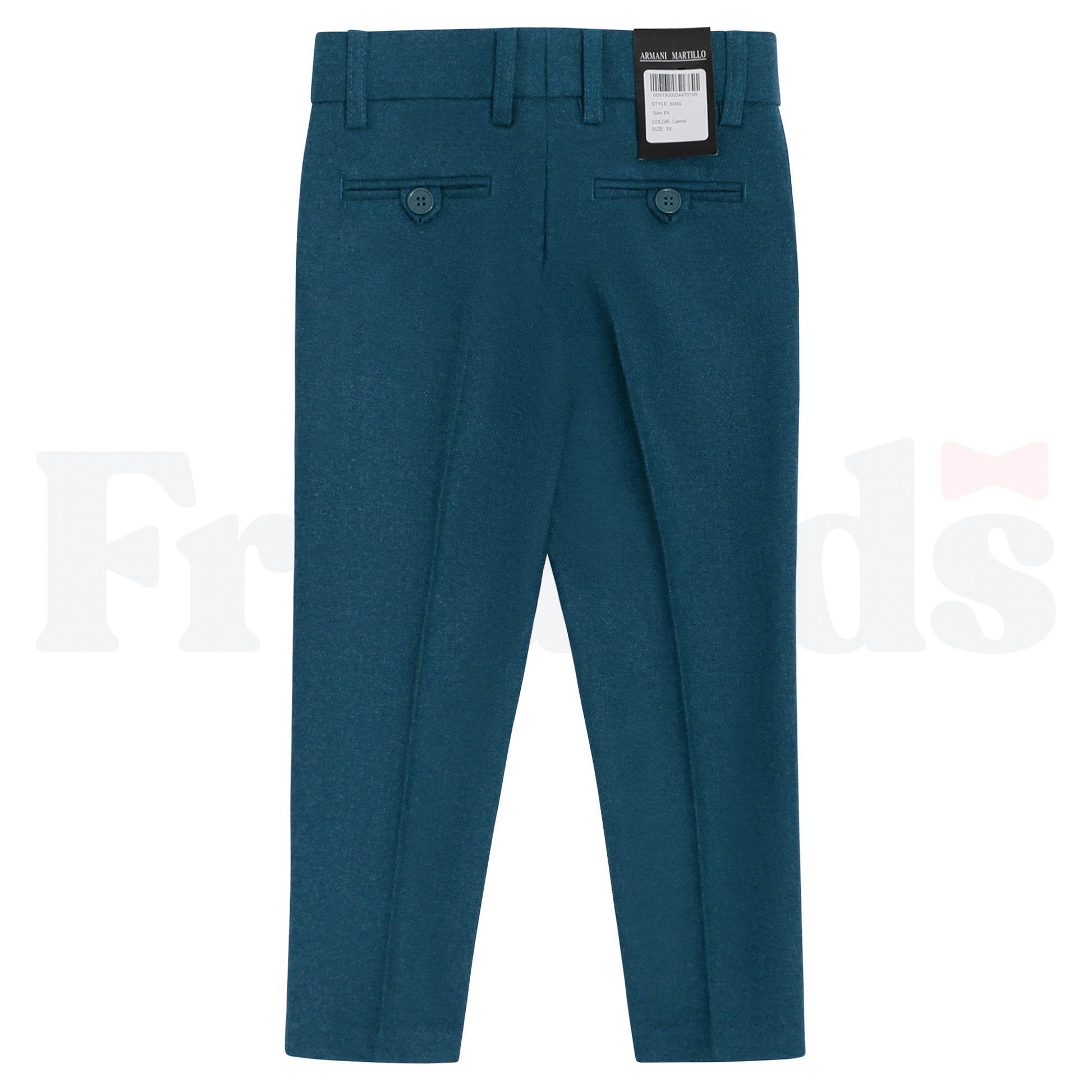 Armando Martillo Wool Look Dress Pants - Toddler Sizes - Adjustable Elastic - Slim Fit - 609S -