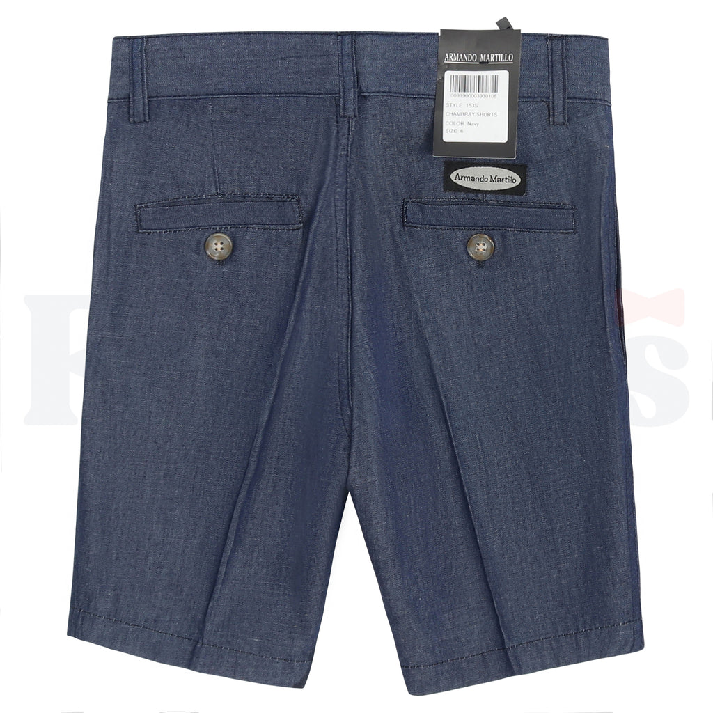 Armando Martillo Boys Chambray Shorts - Slim Fit  - 153S -