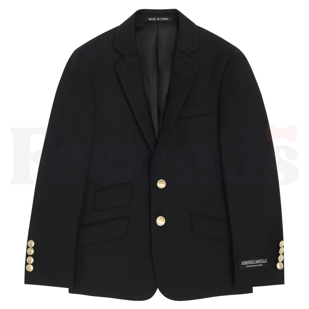 Armando Martillo Boys Slim Fit 4pc Suit - Gold Buttons - 604SL -