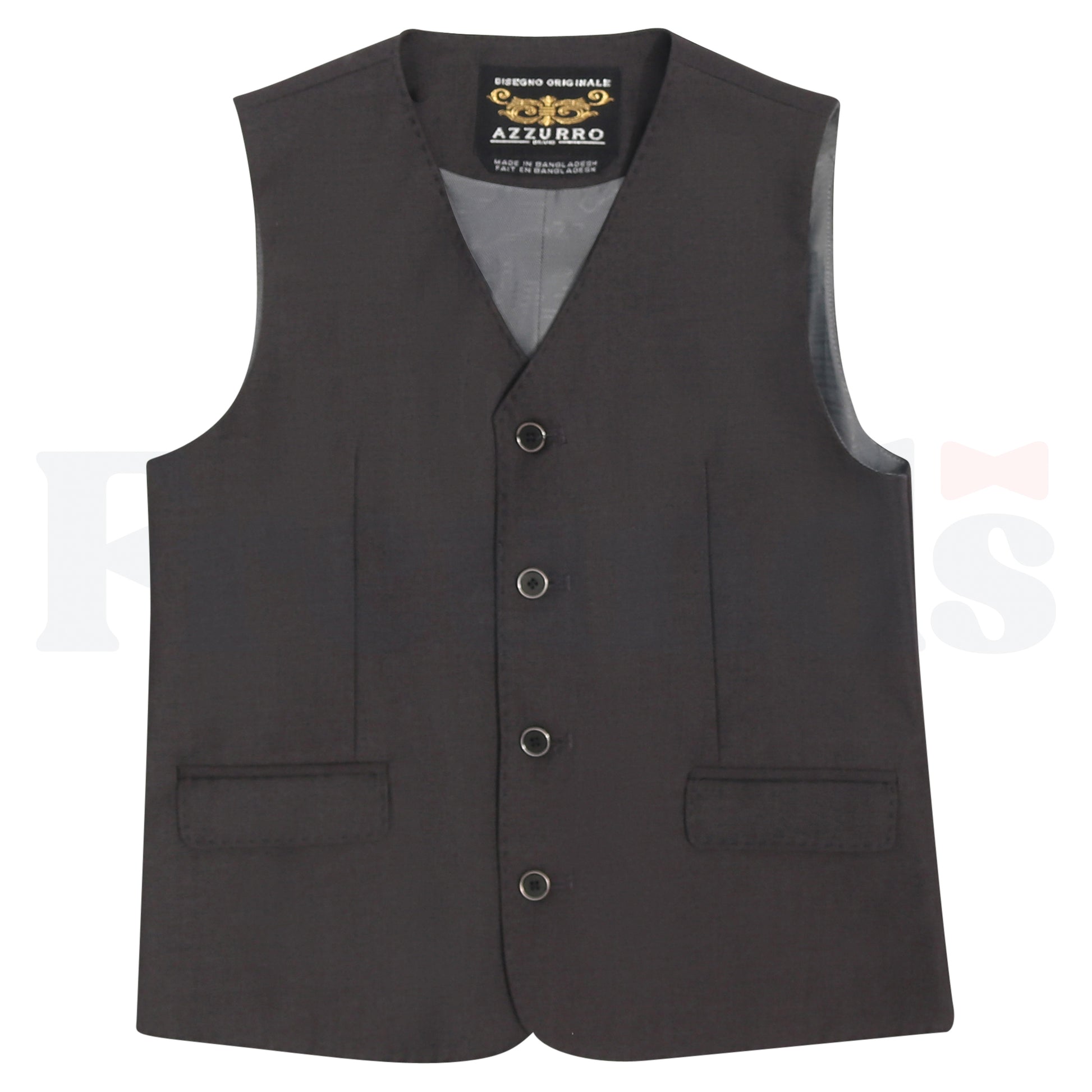 Azzurro Boys Pants and Vest Set - Regular Fit -