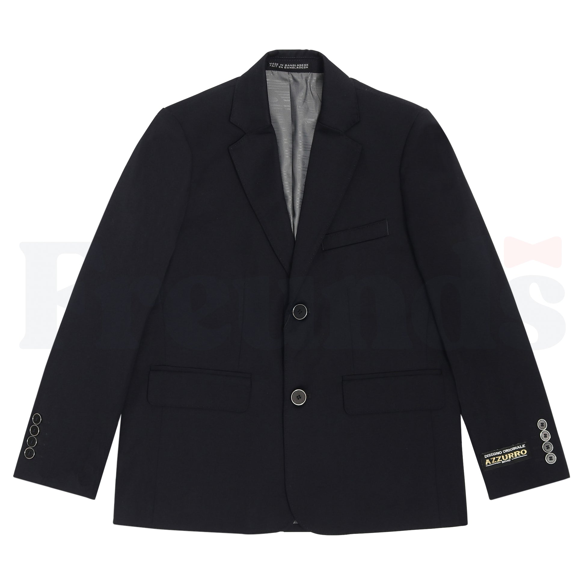 Azzurro Boys 3Pc Suit - Husky Fit - Single Breasted -