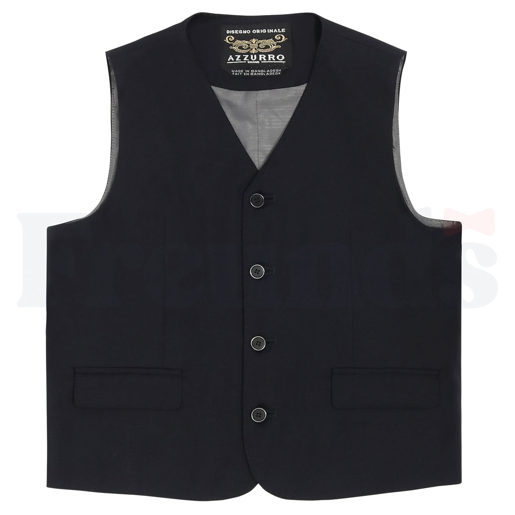 Azzurro Boys 3Pc Suit - Husky Fit - Single Breasted -