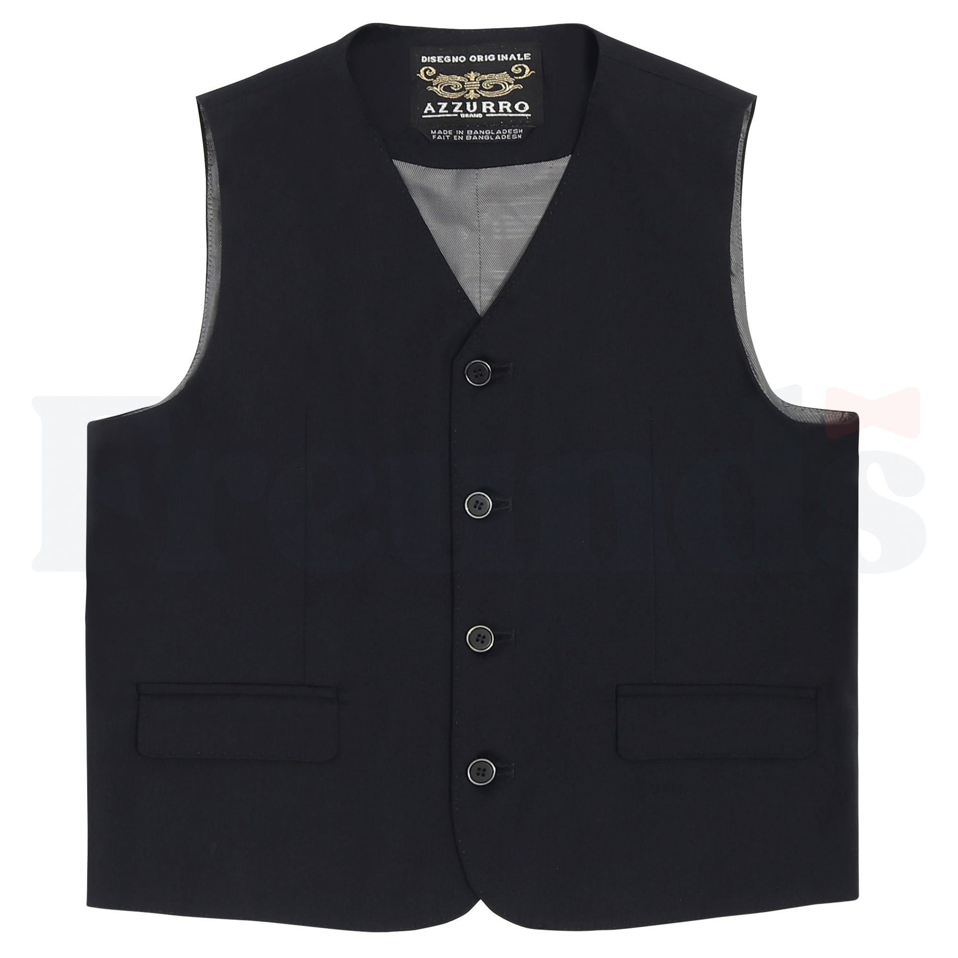 Azzurro Boys 3Pc Suit - Husky Fit - Single Breasted -