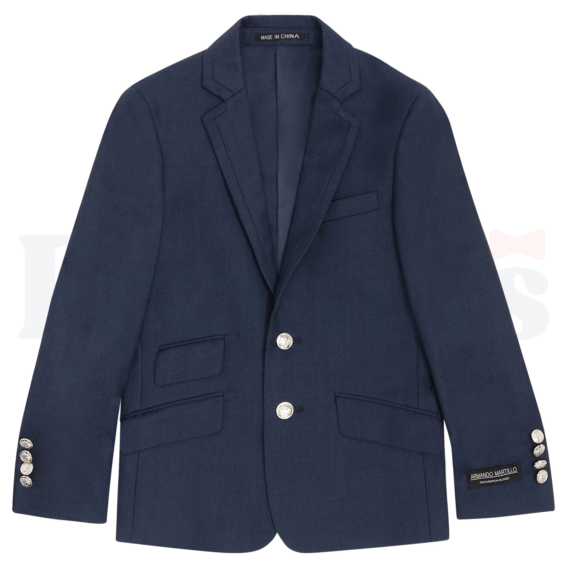 Armando Martillo Boys Slim Fit 4pc Suit - Gold Buttons - 604SL -